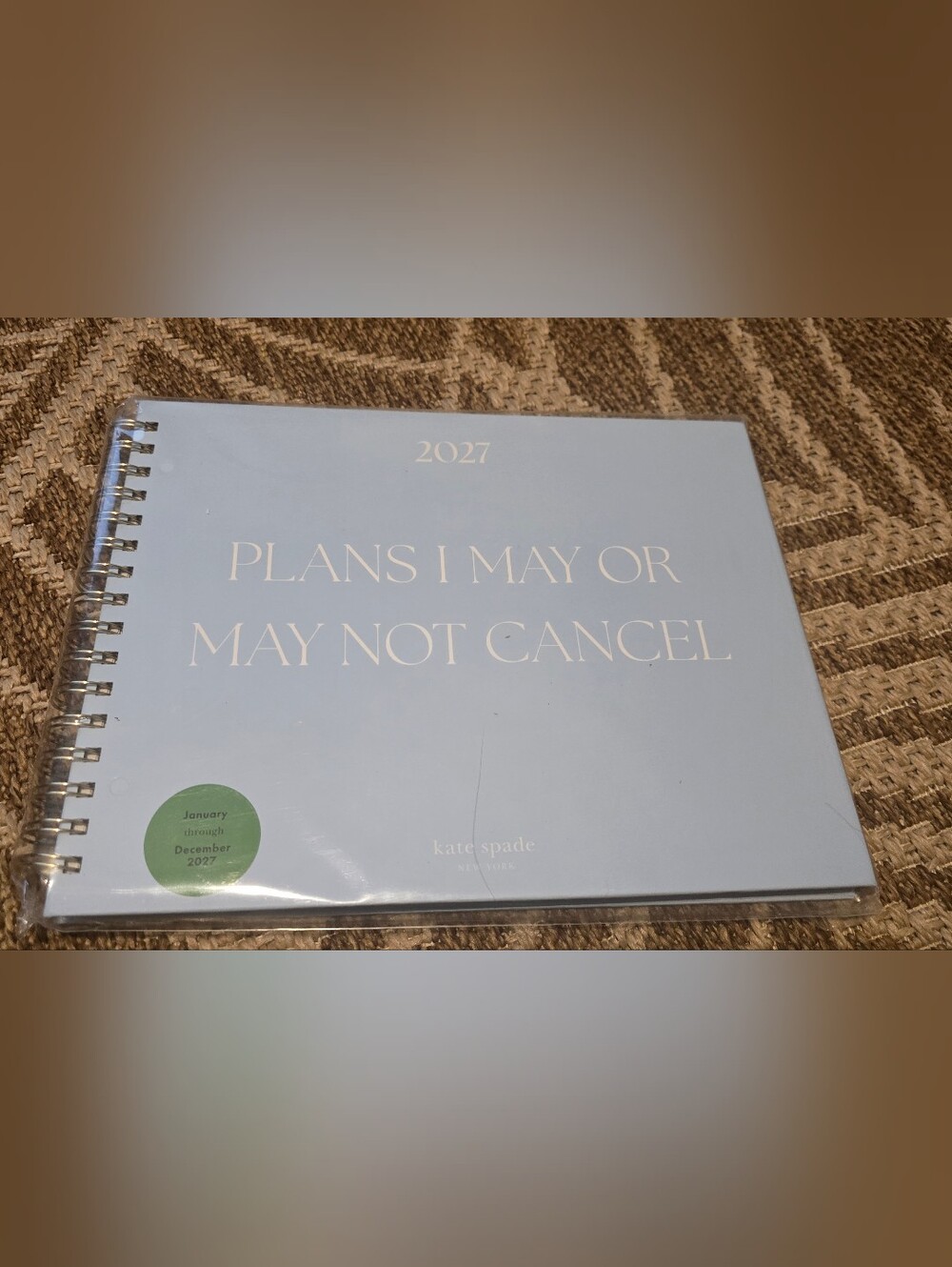Kate Spade 2027 Large Planner – “Plans I May Cancel” NWT